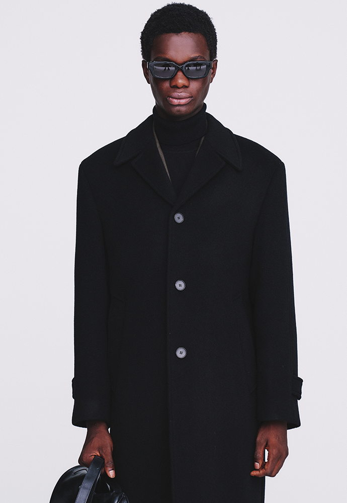 Tonywack - Cashmere Bal Collar Tailored Coat (Black) product image 6 | TRAB K-Fashion Australia