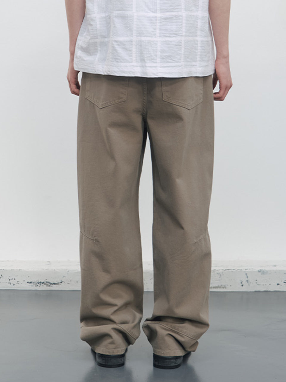 Kijun - Double Waist 5-Pocket Pants (Sand) product image 3 | TRAB K-Fashion Australia