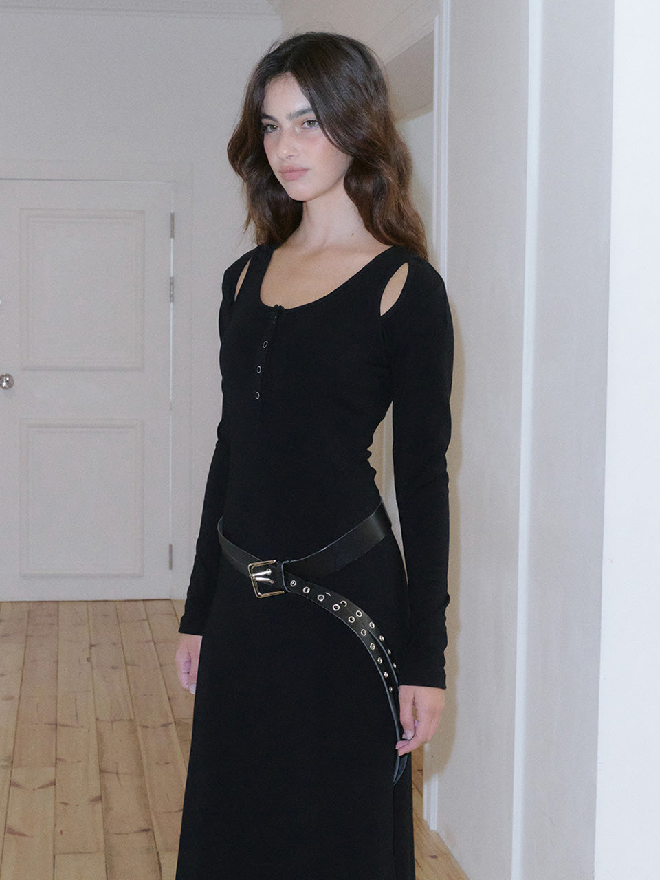 Kijun - Raglan Cut Jersey Dress (Black) product image 1 | TRAB K-Fashion Australia