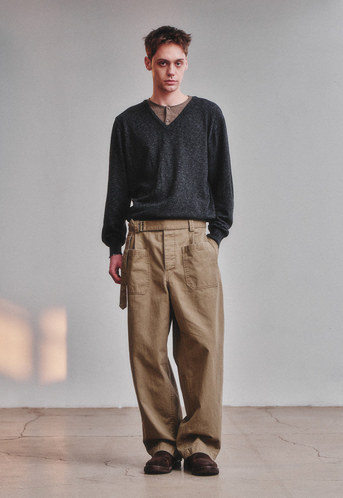 Art if acts - Union Henley (Charcoal/Mud) product image 2 | TRAB K-Fashion Australia