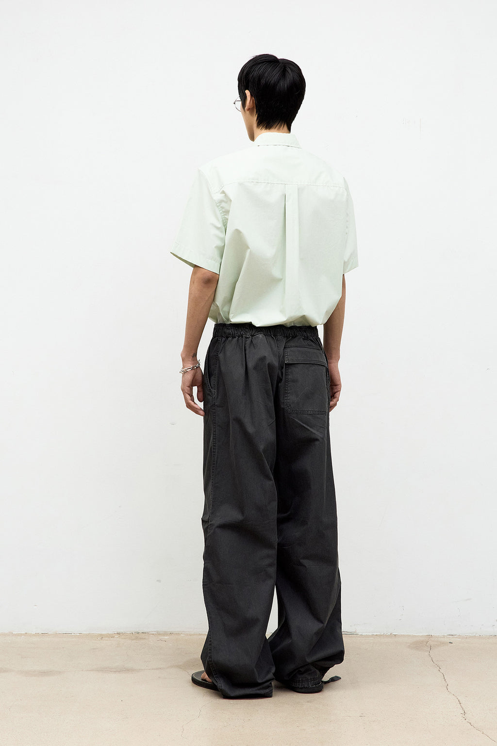 Coor - One Pocket Papery Cotton Half Shirt (Mint) product image 4 | TRAB K-Fashion Australia