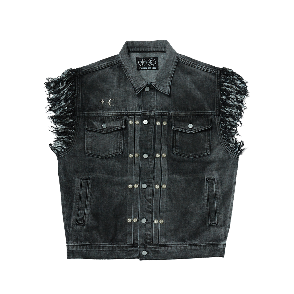 Thug Club - TC Angels Denim Vest (Black) product image 1 | TRAB K-Fashion Australia