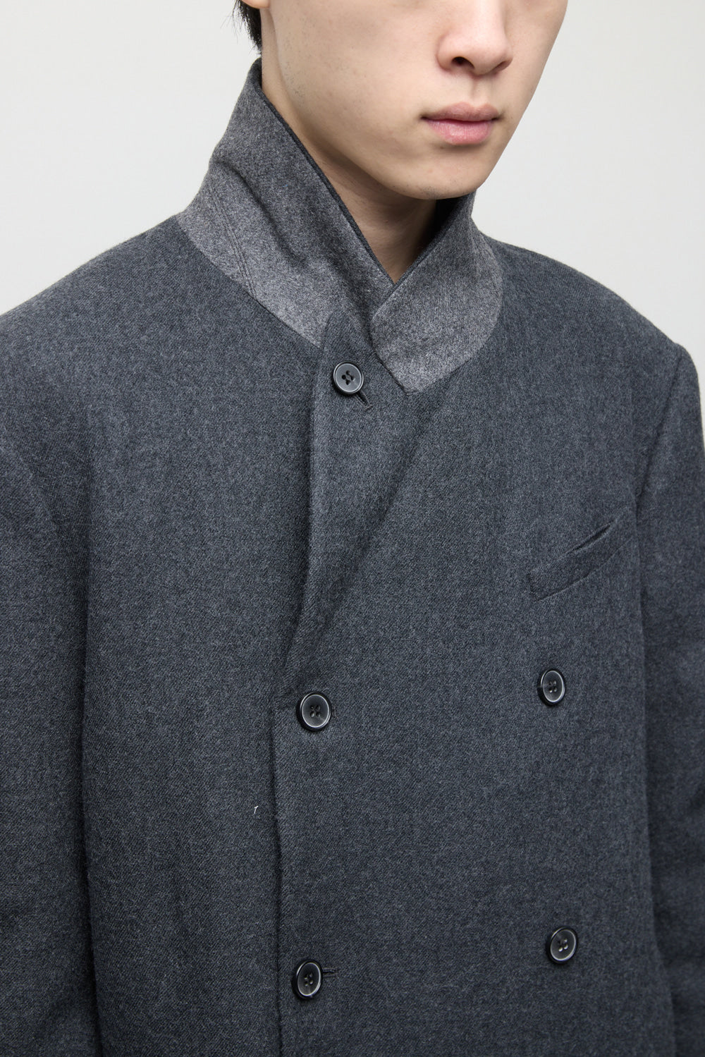Hatchingroom - Darted Double Breasted Coat (Charcoal) product image 18 | TRAB K-Fashion Australia