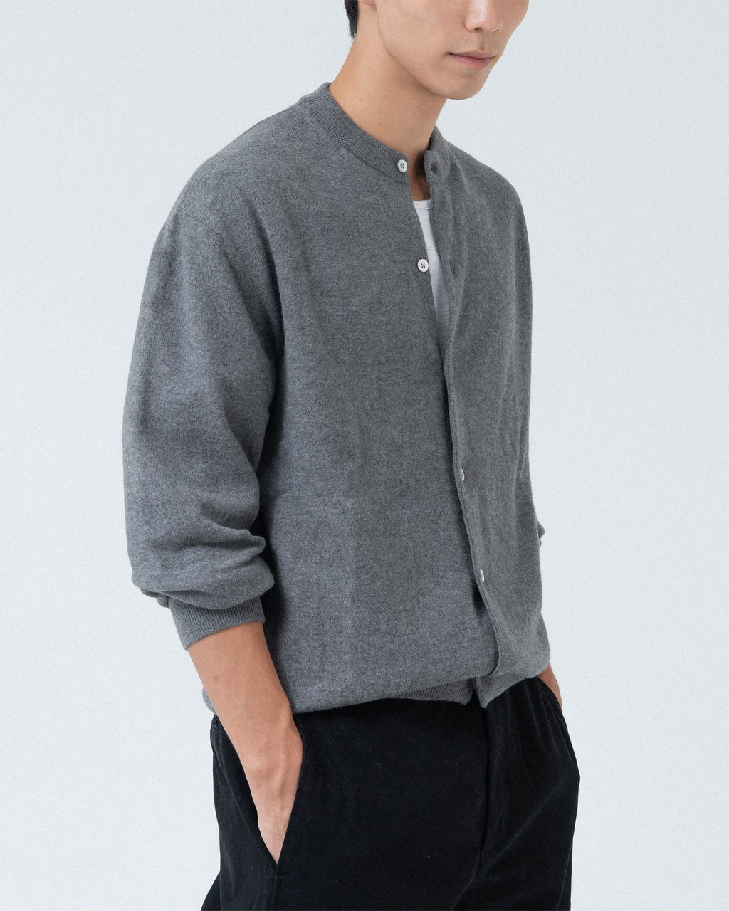 Brownyard - Round Cardigan (Grey) product image 3 | TRAB K-Fashion Australia