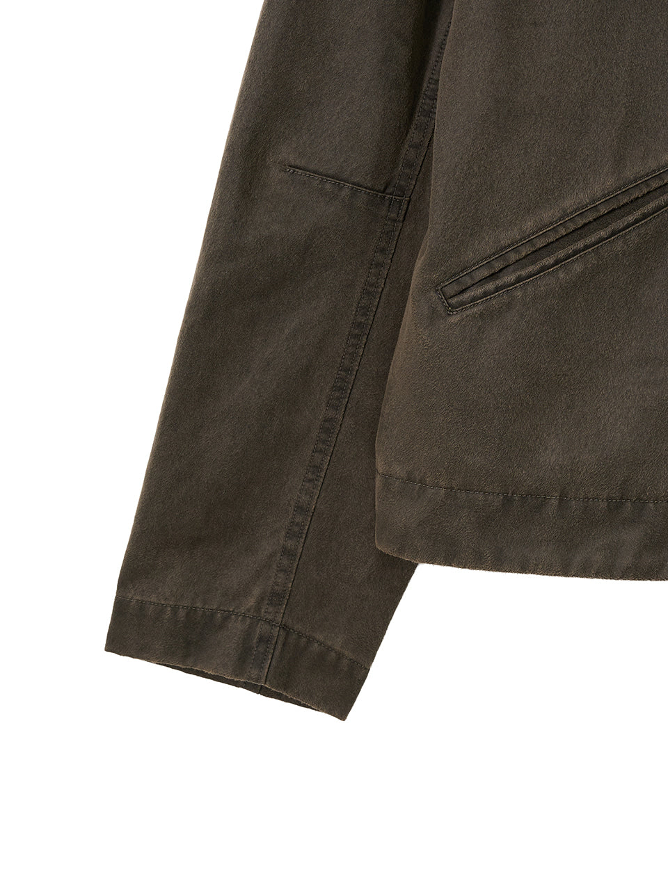 Kijun - Washed Leather Work Jacket (Khaki Brown) product image 13 | TRAB K-Fashion Australia