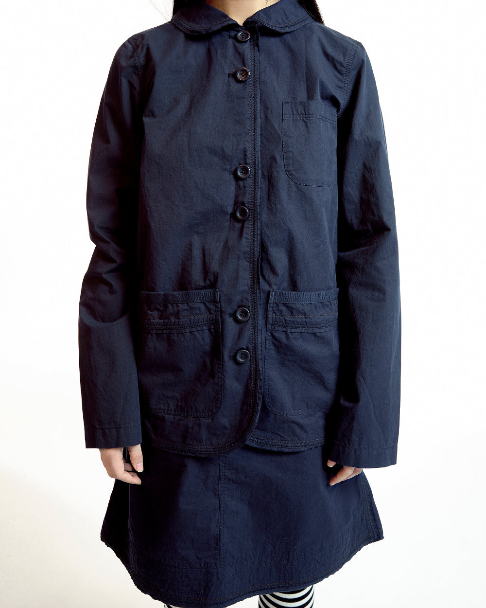 Coyseio - Raw Edge Cotton Jacket (Navy) product image 8 | TRAB K-Fashion Australia