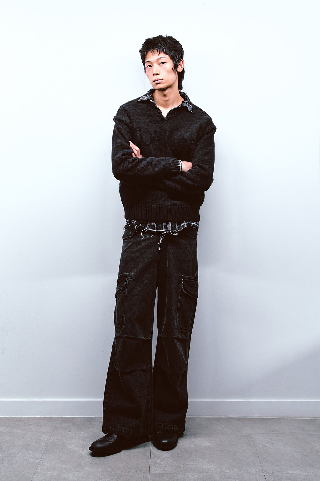 Deinet - Chain Denim M51 Cargo Pants (Black) product image 4 | TRAB K-Fashion Australia