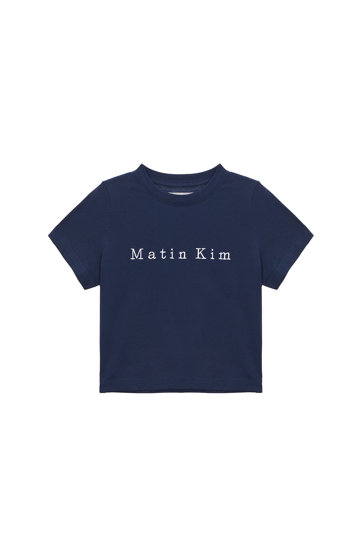 Matin Kim - Matin Embroidery Logo Crop Top (Light Yellow) product image 12 | TRAB K-Fashion Australia