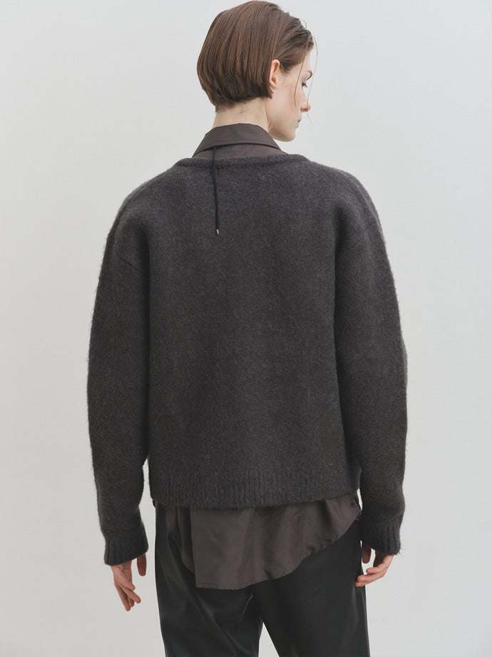 Tonywack - Alpaca Jacquard Knitted Blouson (Grey) product image 7 | TRAB K-Fashion Australia