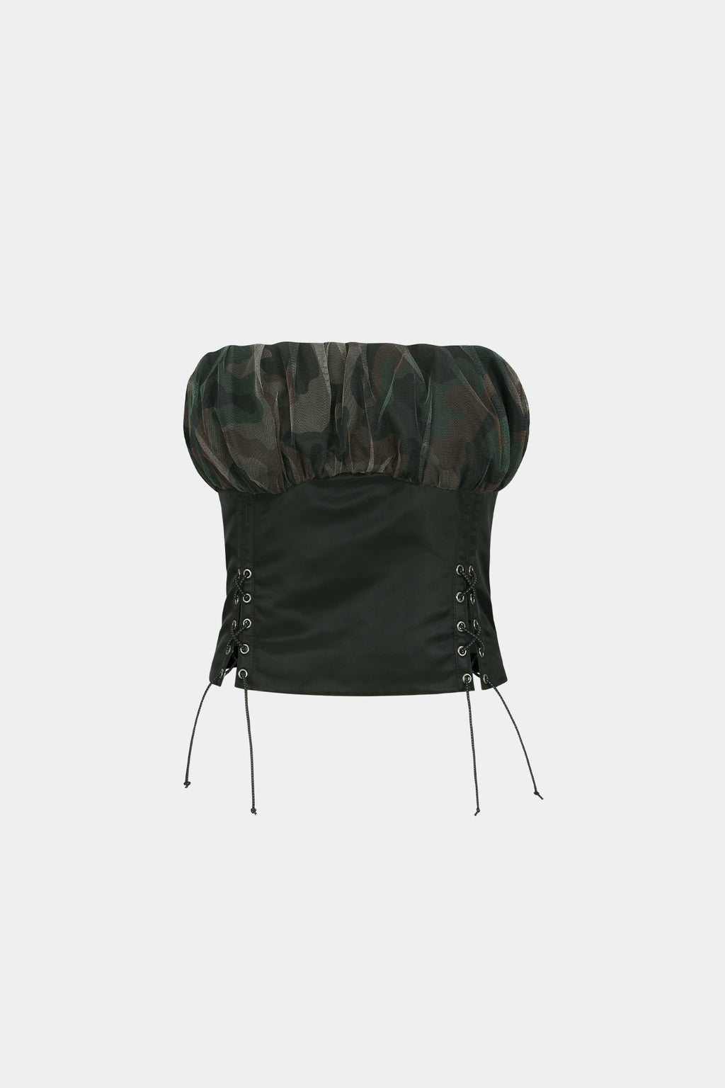 Andersson Bell - Isla Shirred Crop Bustier (Black) product image 6 | TRAB K-Fashion Australia