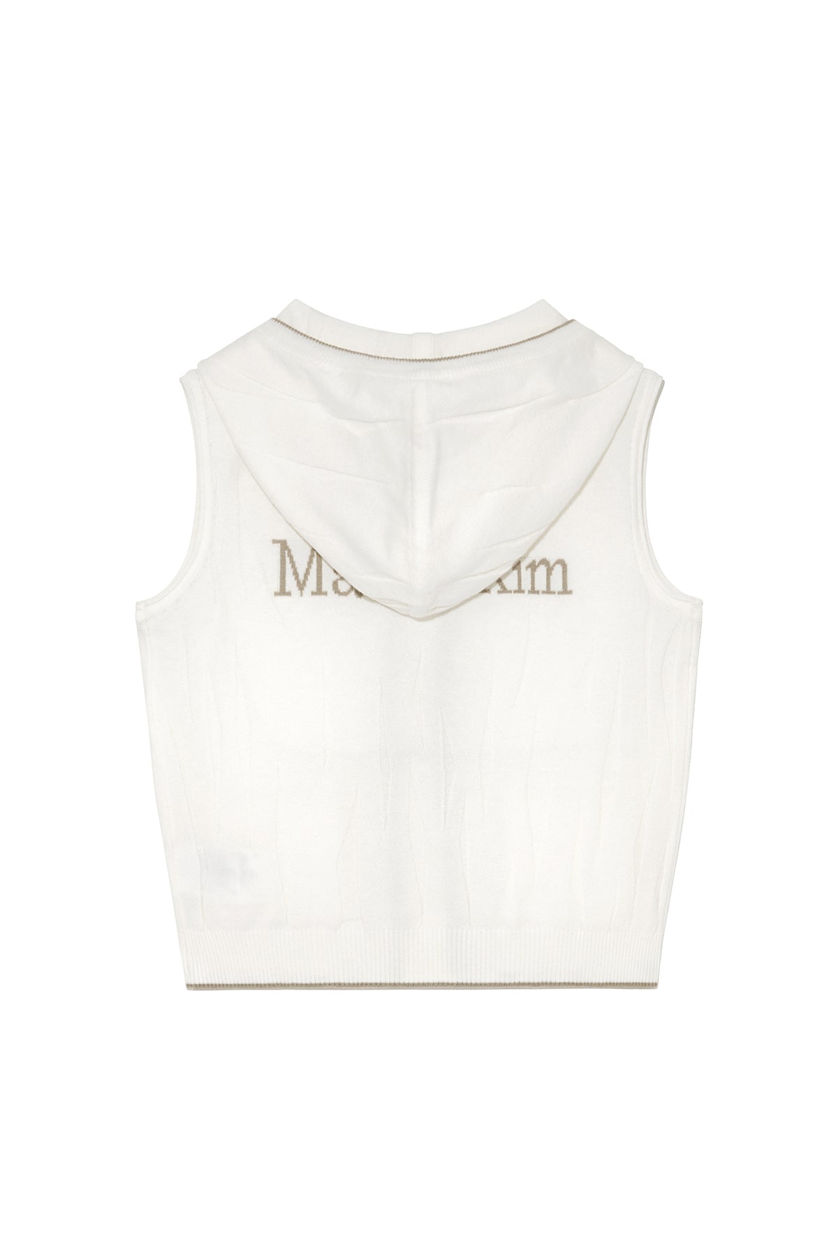 Matin Kim - Wrinkle Hoody Button Knit Vest (Ivory) product image 2 | TRAB K-Fashion Australia