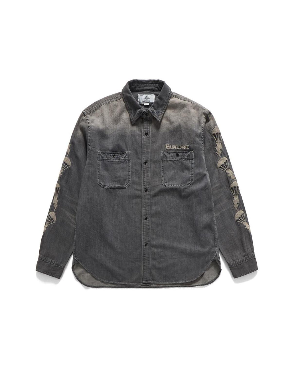 Eastlogue - Embroidered Chambray Work Shirts (Chambray Black) product image 1 | TRAB K-Fashion Australia