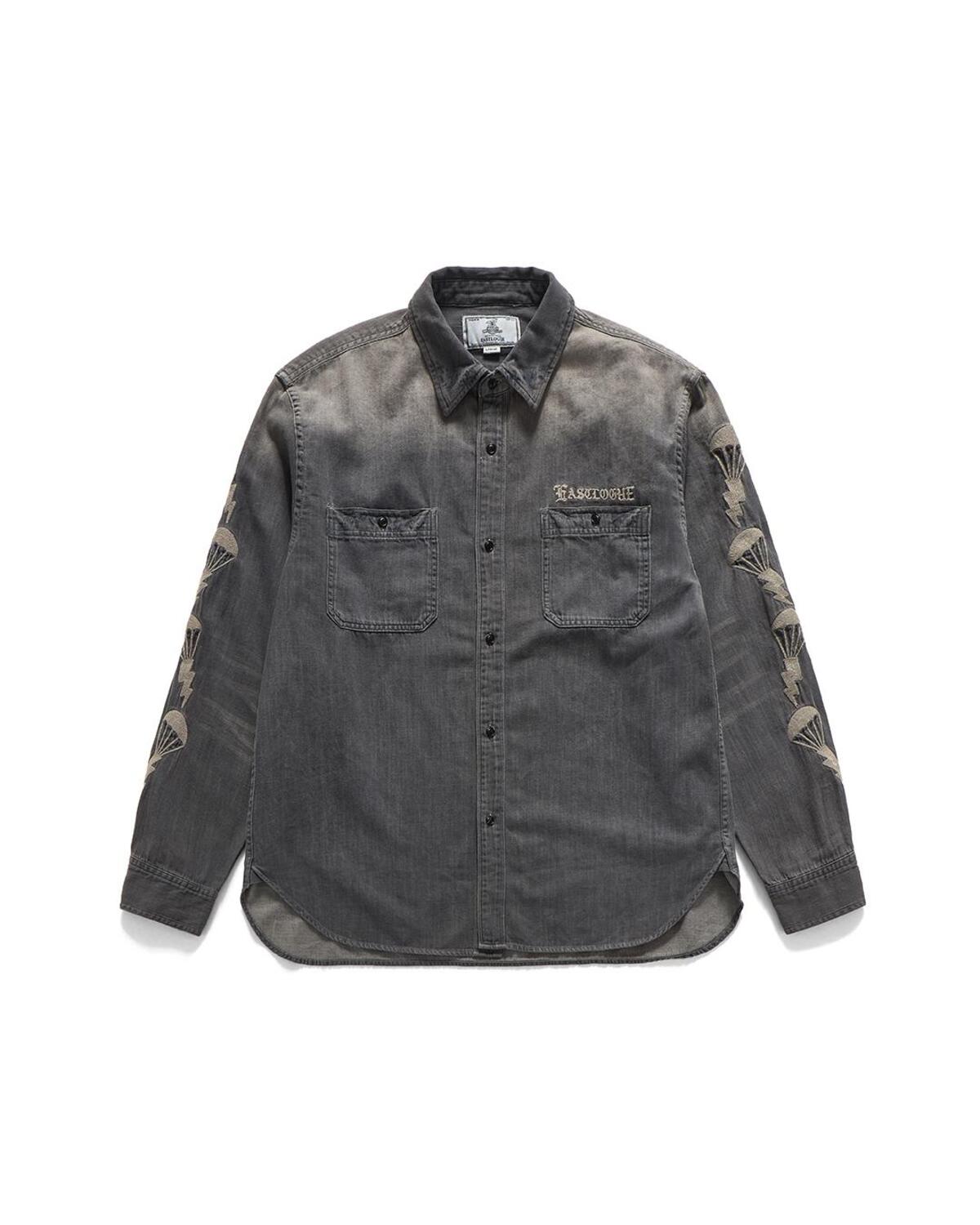 Eastlogue - Embroidered Chambray Work Shirts (Chambray Black) product image 1 | TRAB K-Fashion Australia