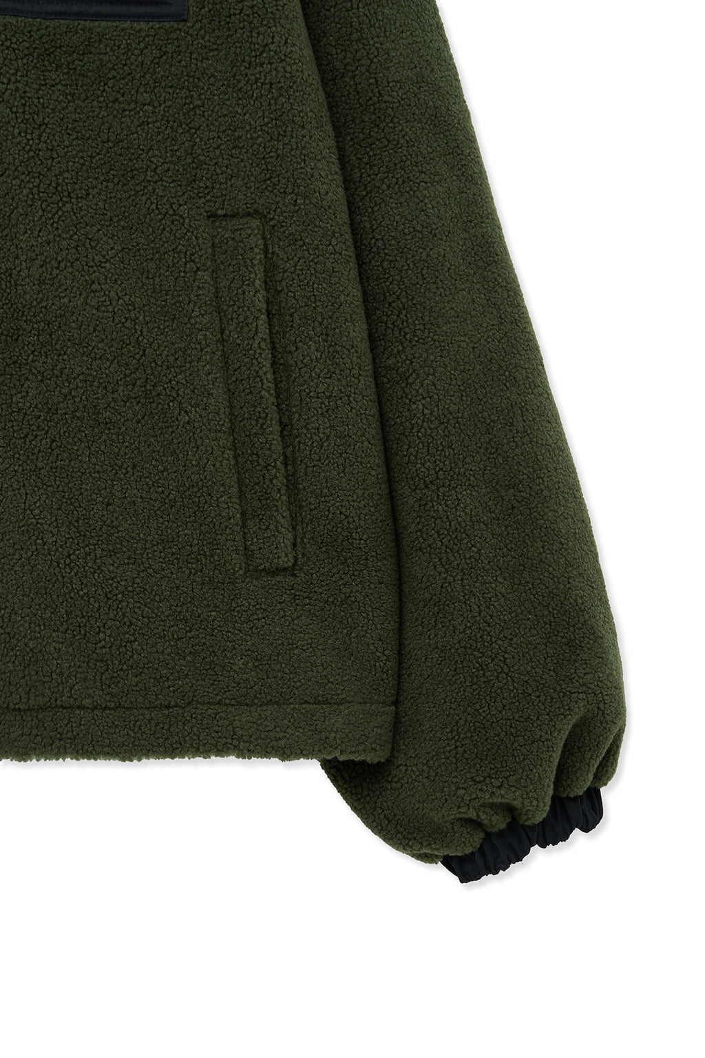 Matin Kim - Reversible Sherpa Zip Up (Khaki) product image 5 | TRAB K-Fashion Australia