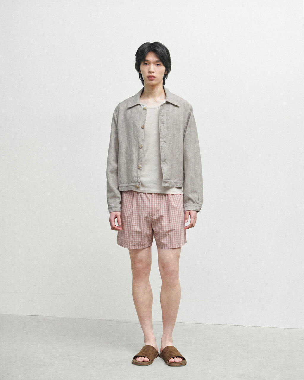 Brownyard - Boiled Wool Twill Jacket (Stone) product image 1 | TRAB K-Fashion Australia