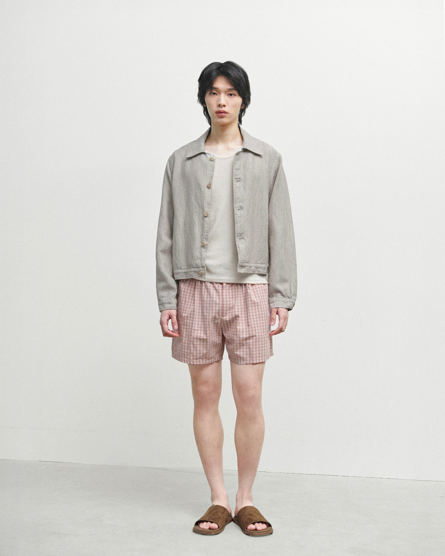 Brownyard - Boiled Wool Twill Jacket (Stone) product image 1 | TRAB K-Fashion Australia