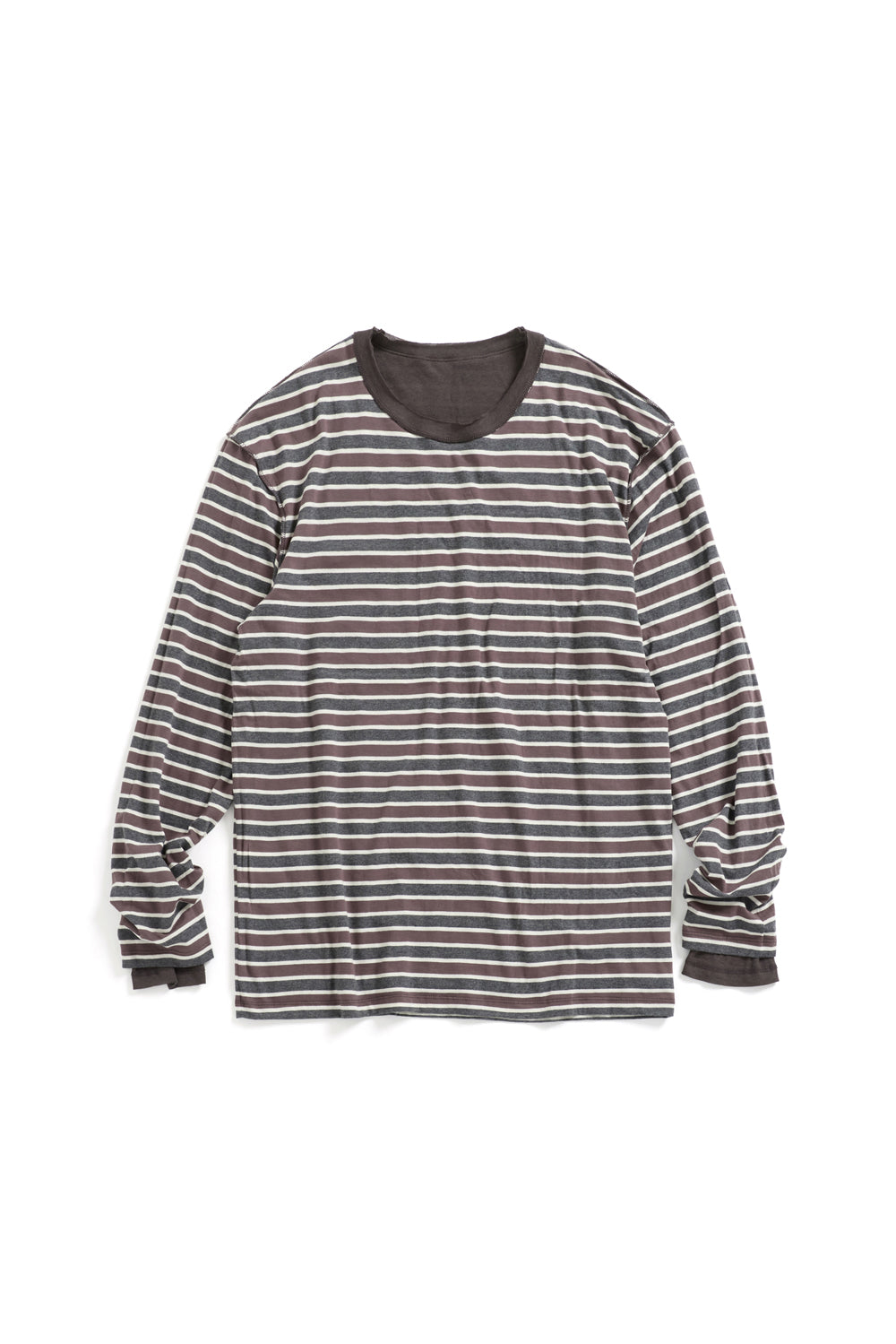 Hatchingroom - Two Face Stripe Tee (Brown) product image 2 | TRAB K-Fashion Australia