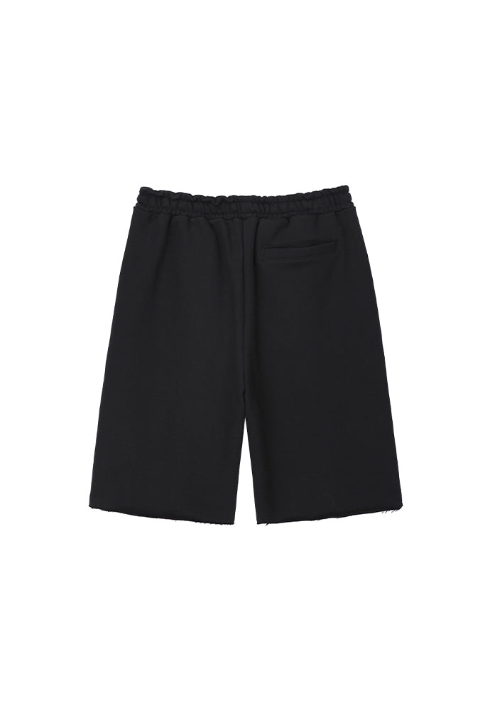 Tonywack - Heavyweight Brushed-Jersey Logo Embroidered Shorts (Black) product image 8 | TRAB K-Fashion Australia