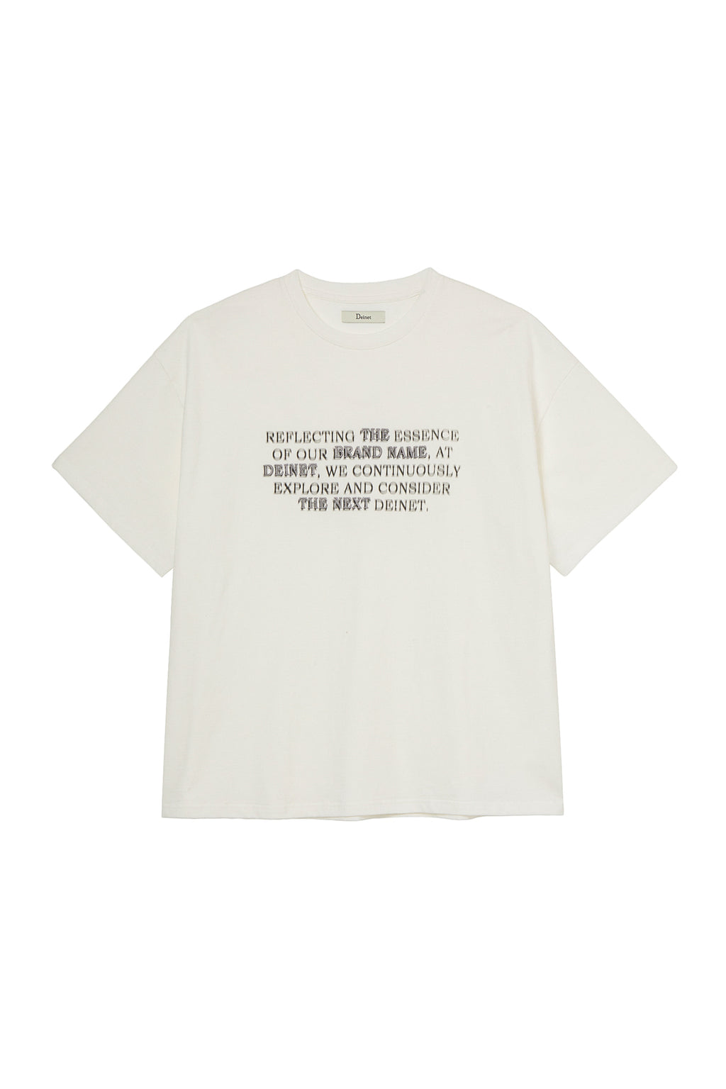 Deinet - Lettering T-Shirt (White) product image 1 | TRAB K-Fashion Australia