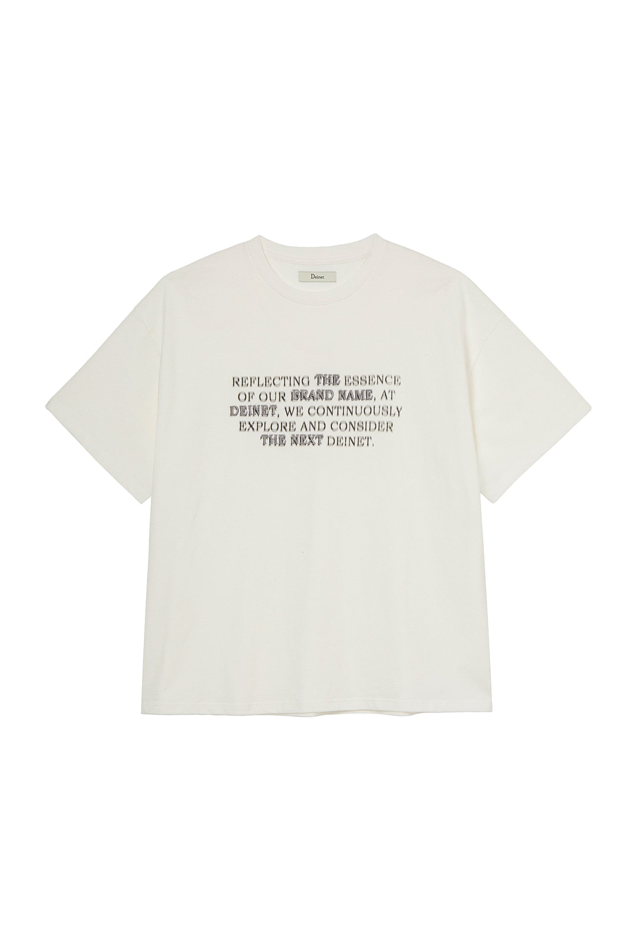 Deinet - Lettering T-Shirt (White) product image 1 | TRAB K-Fashion Australia