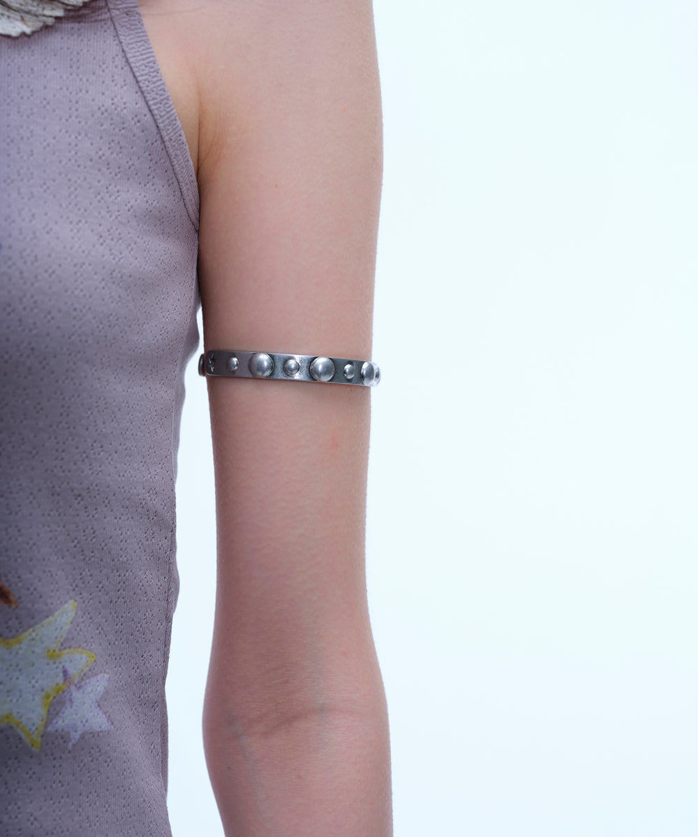 Coyseio - Rounded Stud Bangle Chrome product image 7 | TRAB K-Fashion Australia