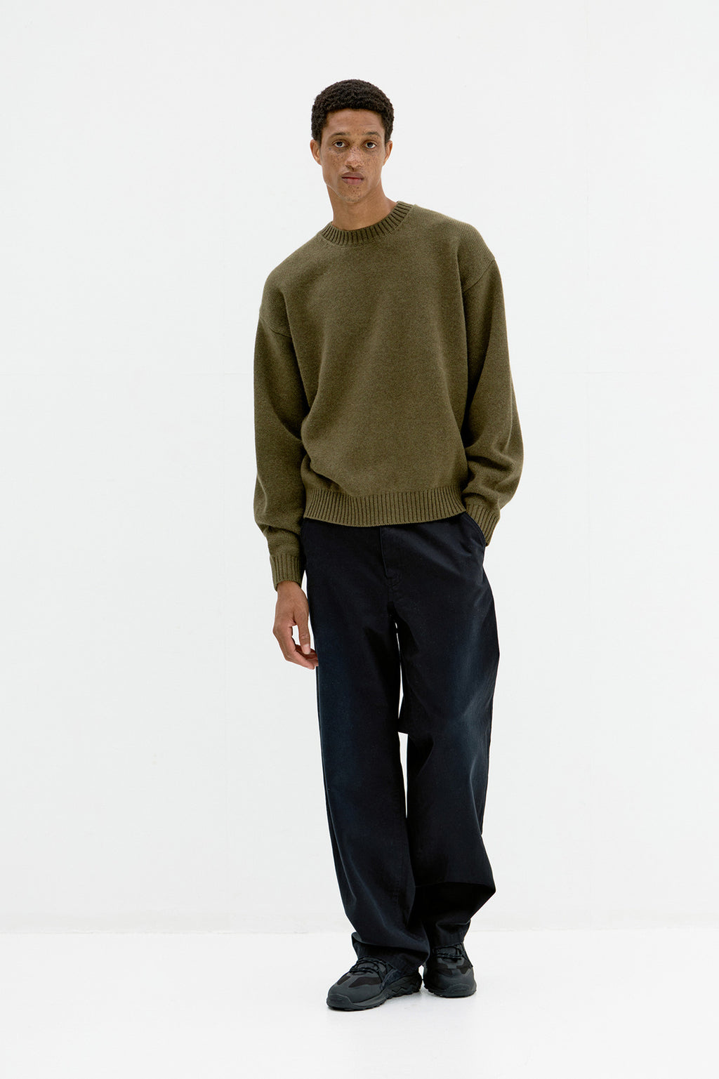 Coor - Damage Brushed Chino Pants (Washed Black) product image 2 | TRAB K-Fashion Australia
