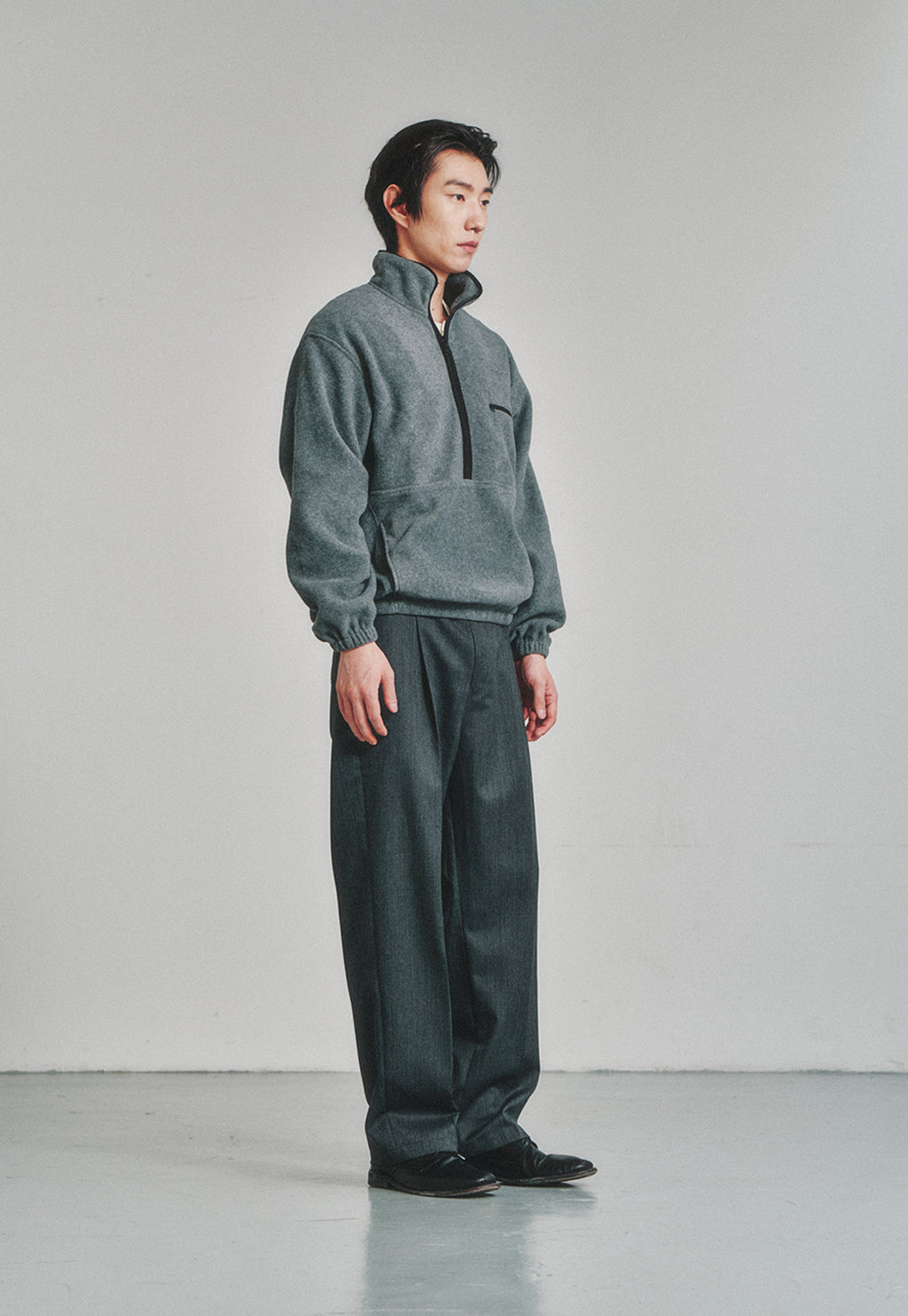 Art if acts - Fleece Half Zip Pullover (Grey) product image 2 | TRAB K-Fashion Australia