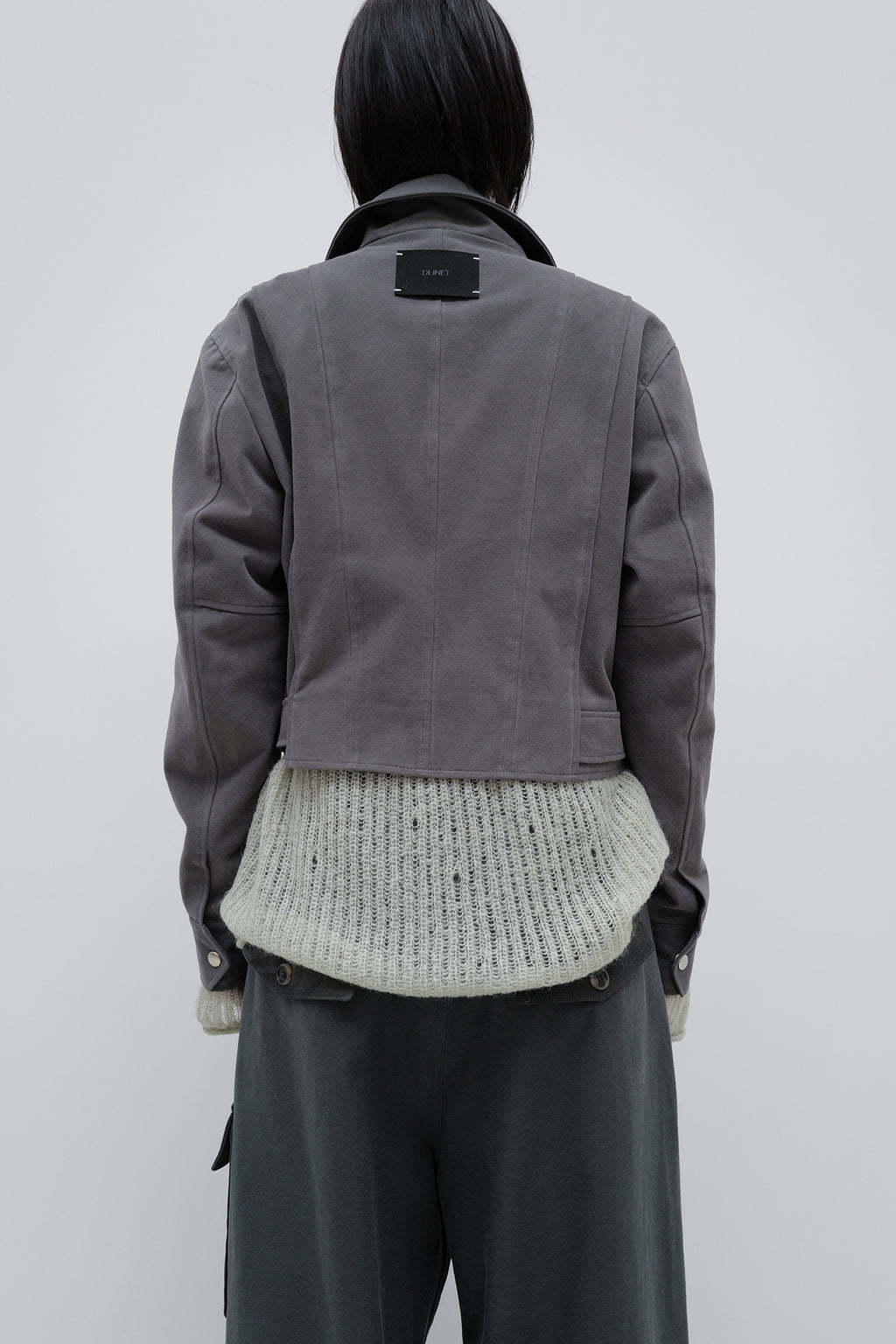 Deinet - Deinet Belted Cotton Jacket (Charcoal) product image 10 | TRAB K-Fashion Australia