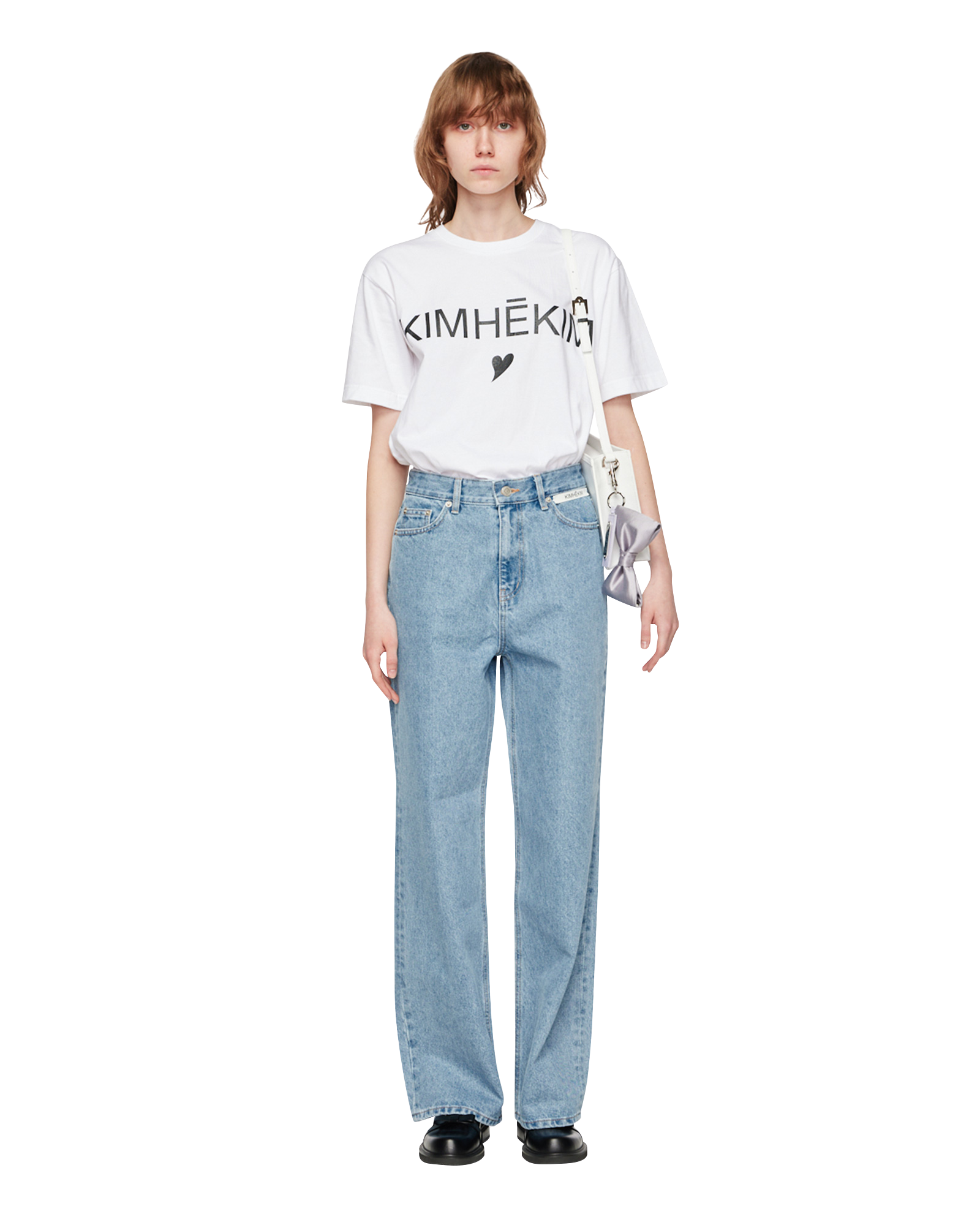 Kimhe Kim - Kimhekim Heart T-Shirt (White) product image 1 | TRAB K-Fashion Australia