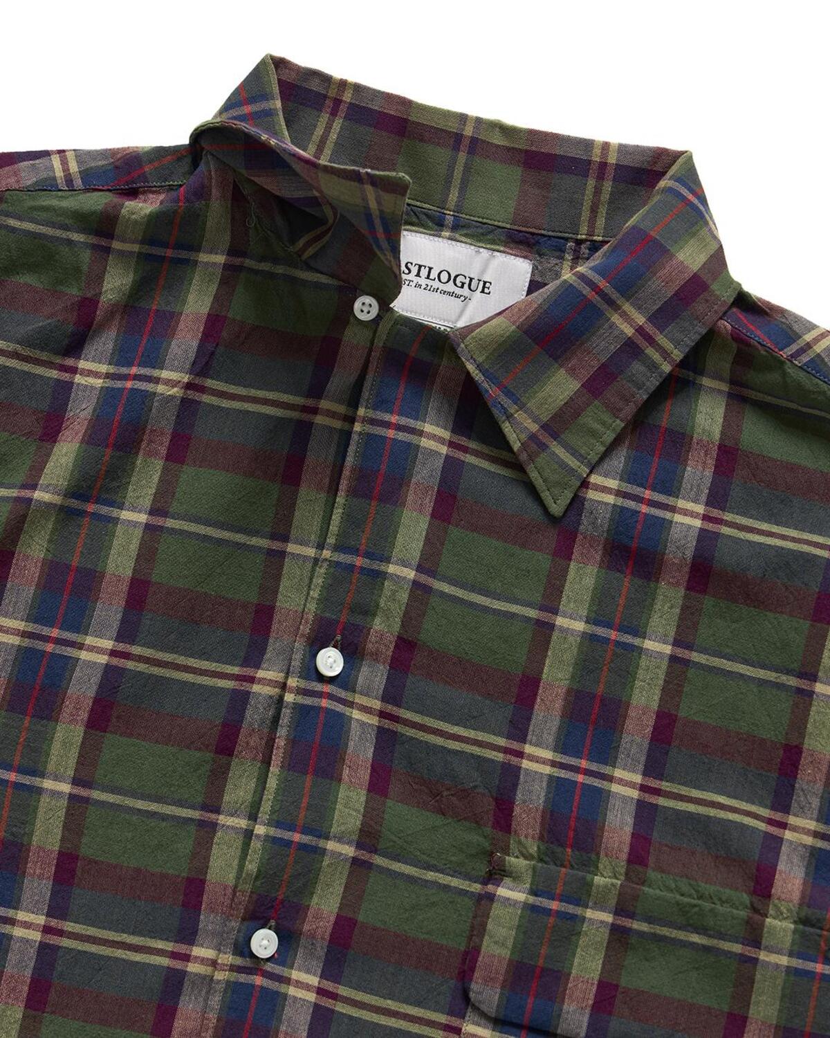 Eastlogue - Holiday Half Shirts (Green & Purple Check) product image 8 | TRAB K-Fashion Australia