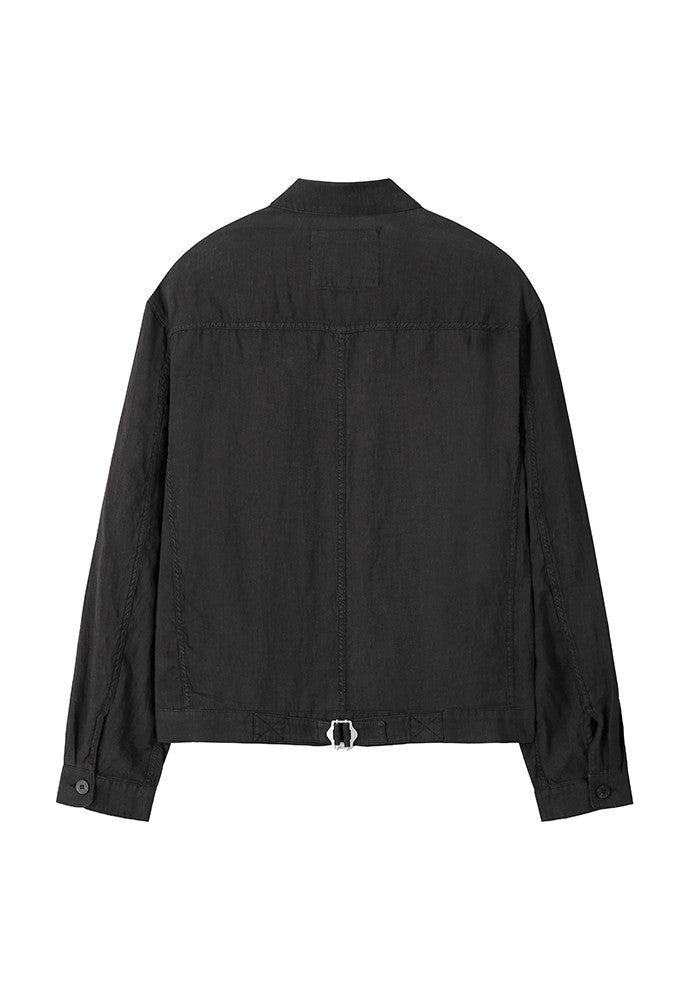 Art if acts - Linen Trucker Jacket (Black) product image 7 | TRAB K-Fashion Australia