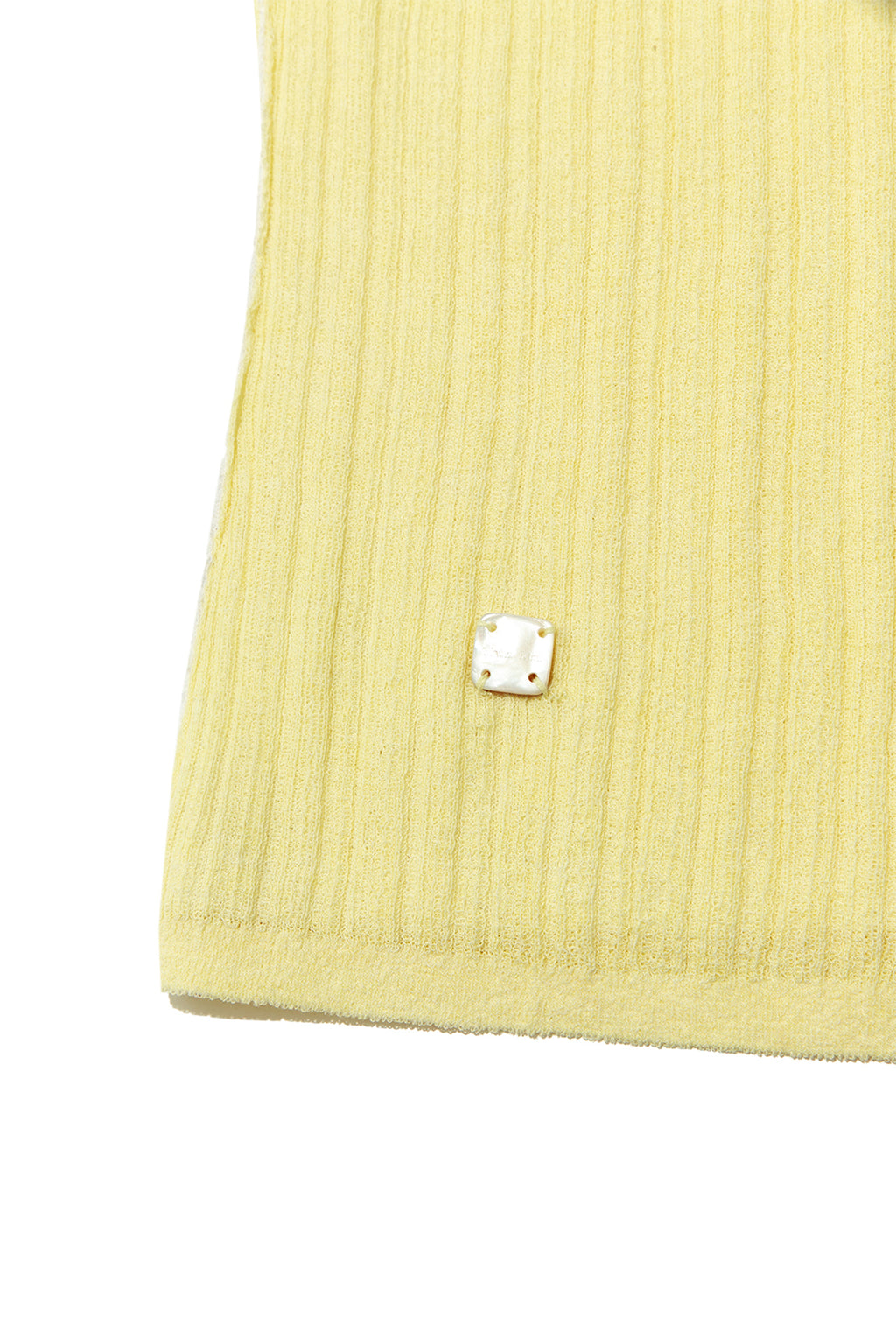 Matin Kim - Layered Button Halter Neck Top (Light Yellow) product image 5 | TRAB K-Fashion Australia