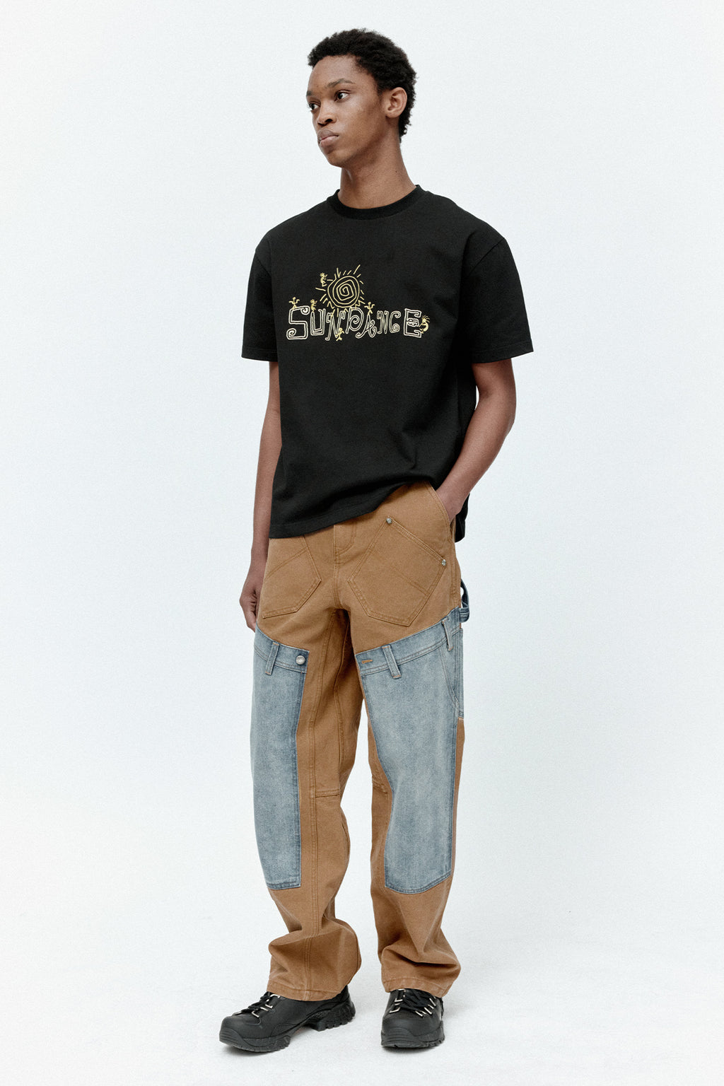 Andersson Bell - Unisex Re-Make Carpenter Jeans (Brown/Blue) product image 2 | TRAB K-Fashion Australia