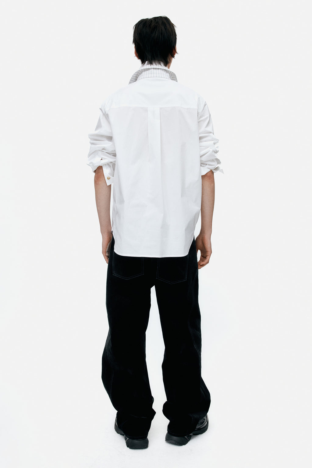 Andersson Bell - Open Collar Layered Shirts (White) product image 3 | TRAB K-Fashion Australia