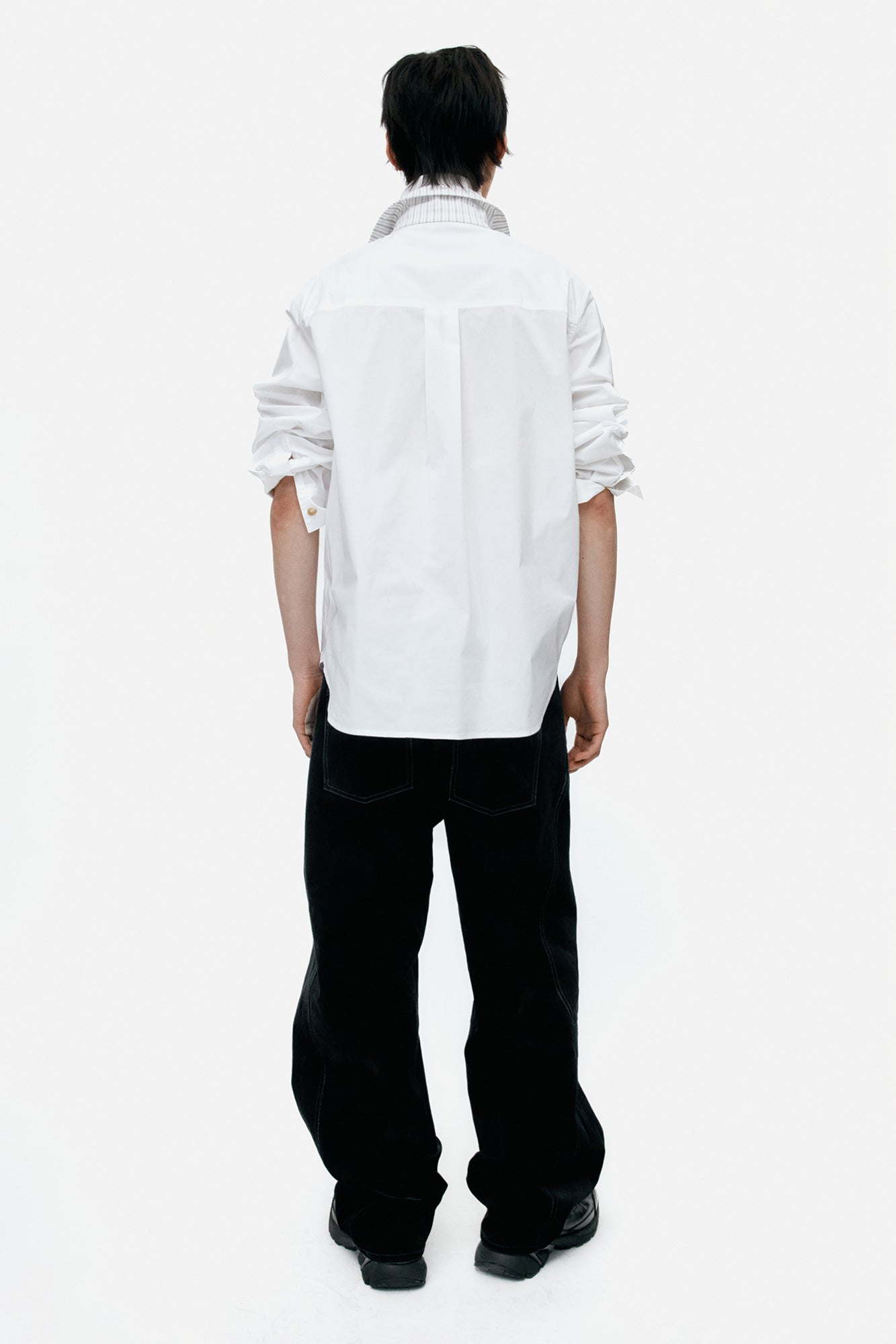 Andersson Bell - Open Collar Layered Shirts (White) product image 3 | TRAB K-Fashion Australia