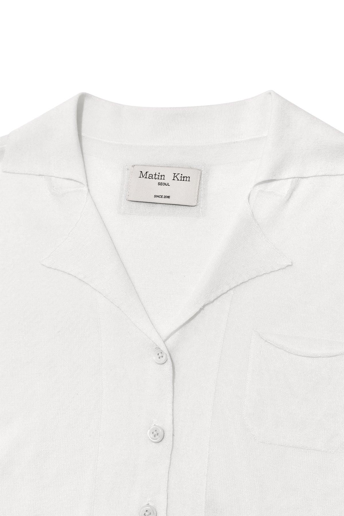 Matin Kim - String Point Plain Long Cardigan (White) product image 3 | TRAB K-Fashion Australia