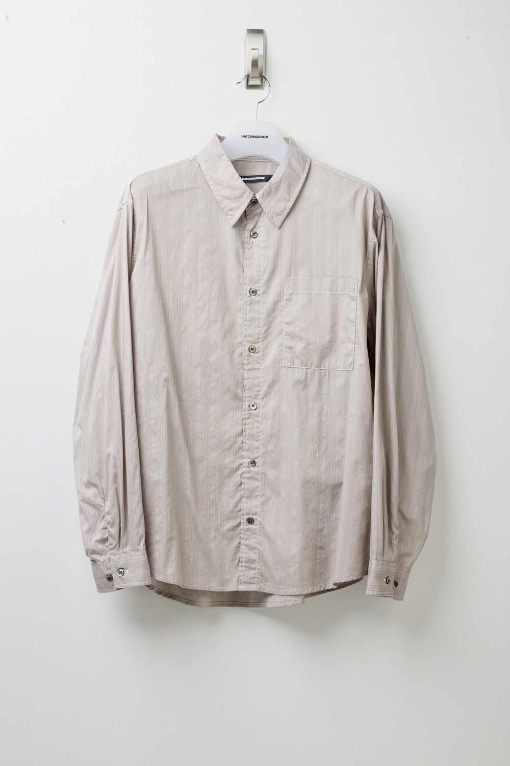 Hatchingroom - Museum Shirt Pajama Stripe (Grey Beige) product image 2 | TRAB K-Fashion Australia
