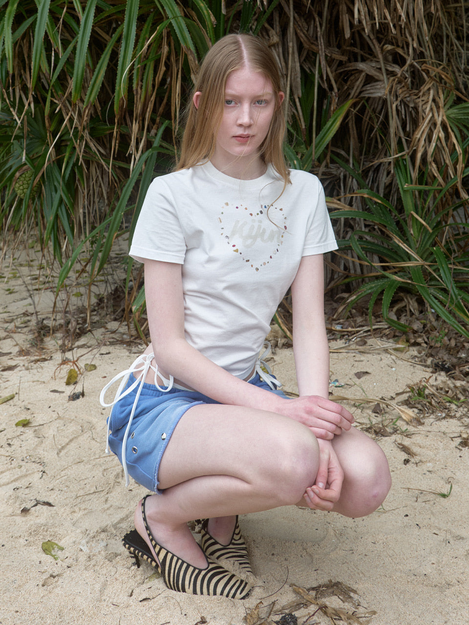 Kijun - Pebble Heart Tee (Off-White) product image 5 | TRAB K-Fashion Australia