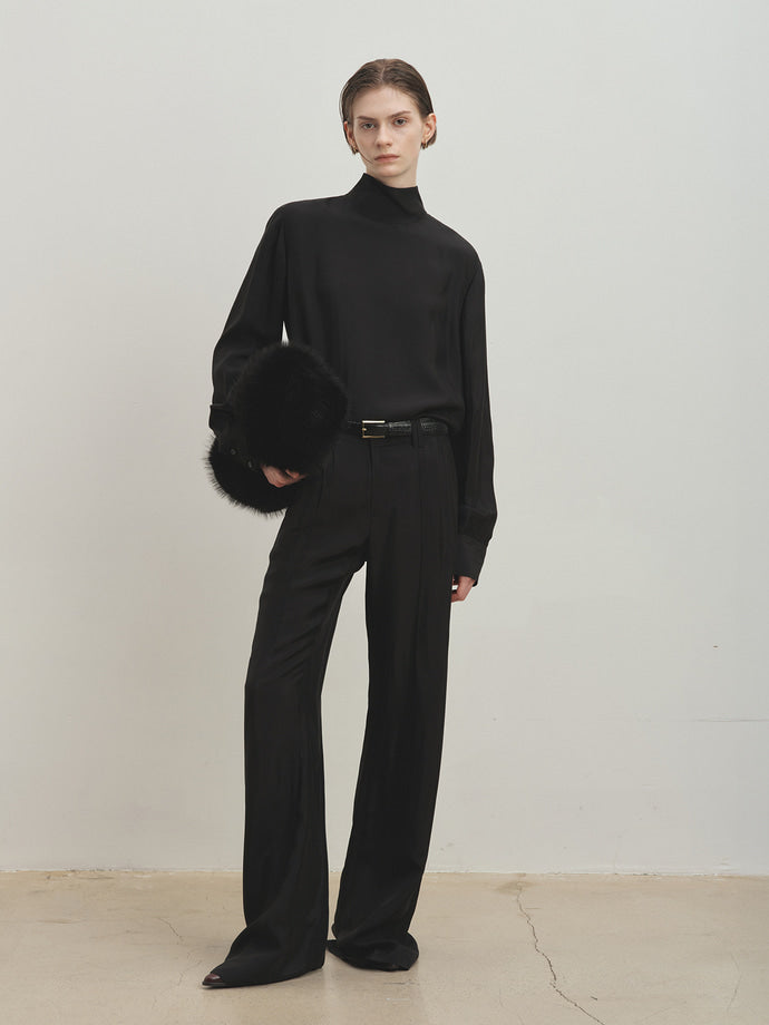 Tonywack - Liquid Flared Tailored Trousers (Black) product image 5 | TRAB K-Fashion Australia