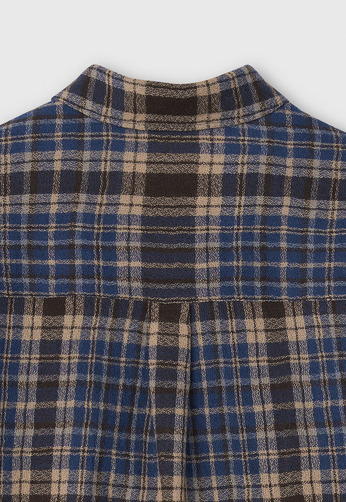 Tonywack - Light Wool Single Pocket Check Shirt (Blue) product image 10 | TRAB K-Fashion Australia
