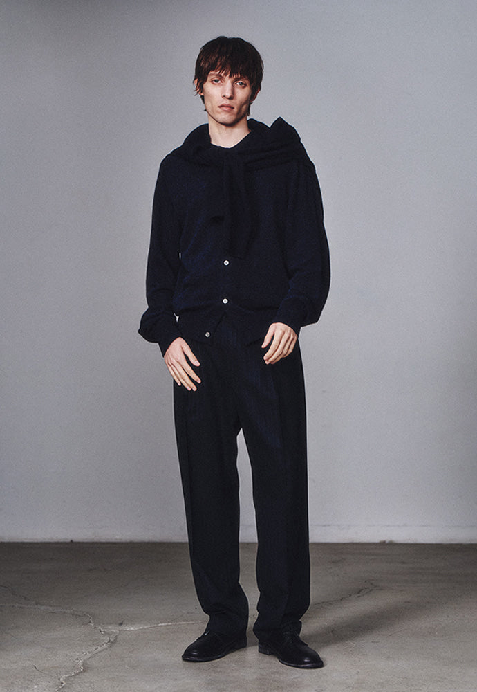 Art if acts - Wholegarment Round Neck Cardigan (Dark Navy) product image 5 | TRAB K-Fashion Australia