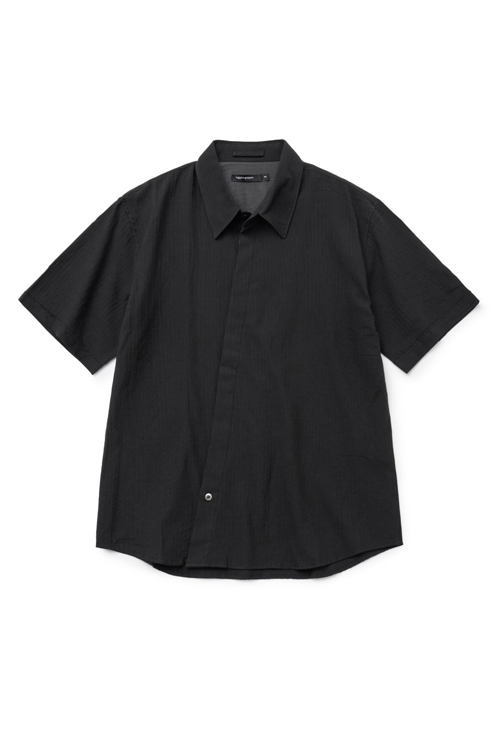 Hatchingroom - Slash Shirt Herringbone Stripe (Black) product image 1 | TRAB K-Fashion Australia