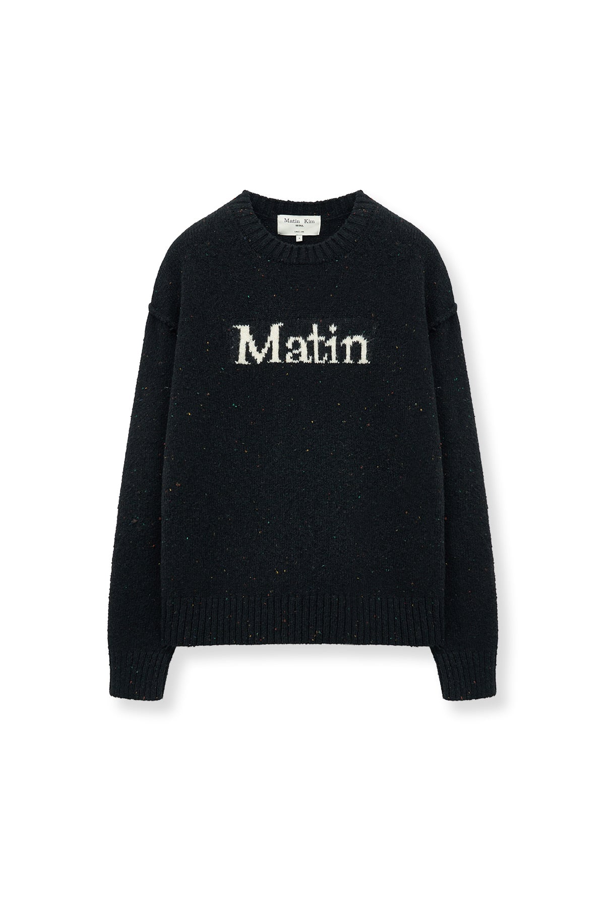 Matin Kim - Matin Mixed Yarn Knit Pullover (Dark Navy) product image 2 | TRAB K-Fashion Australia