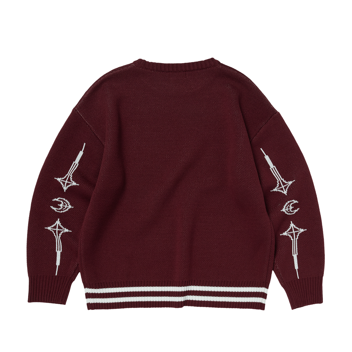 Thug Club - TC Bone Knit Sweater (Wine/White) product image 2 | TRAB K-Fashion Australia