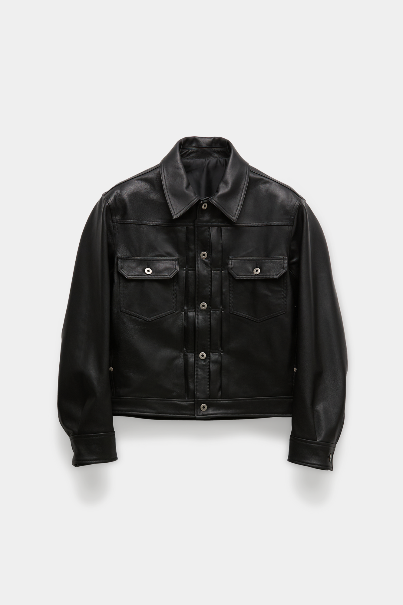 Coor - Goat Skin Pocket Trucket Jacket (Black) product image 1 | TRAB K-Fashion Australia