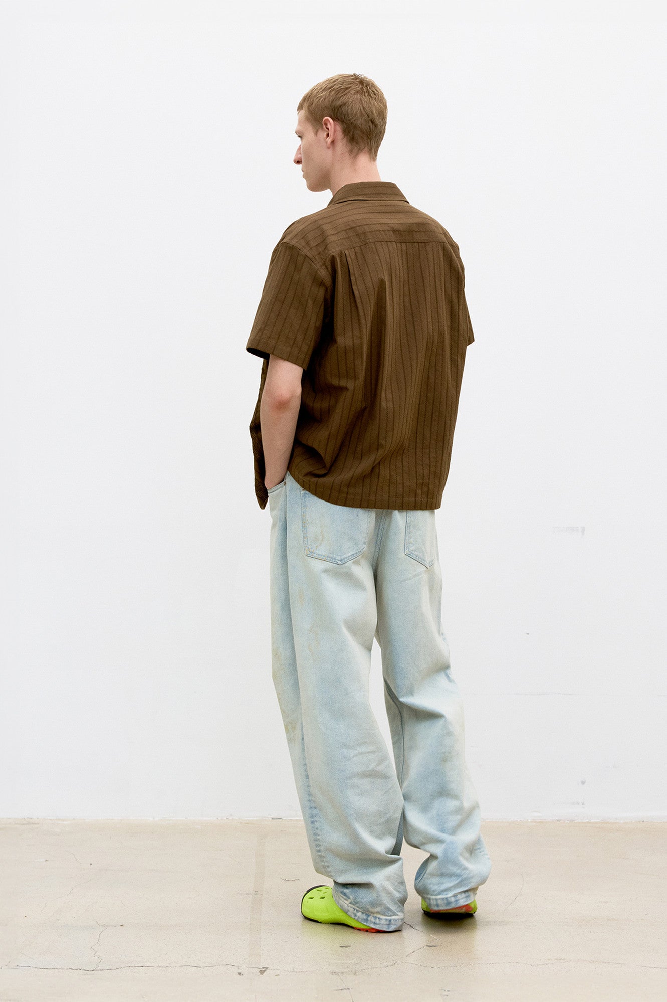 Coor - Guayabera Tape Half Shirt (Brown) product image 4 | TRAB K-Fashion Australia