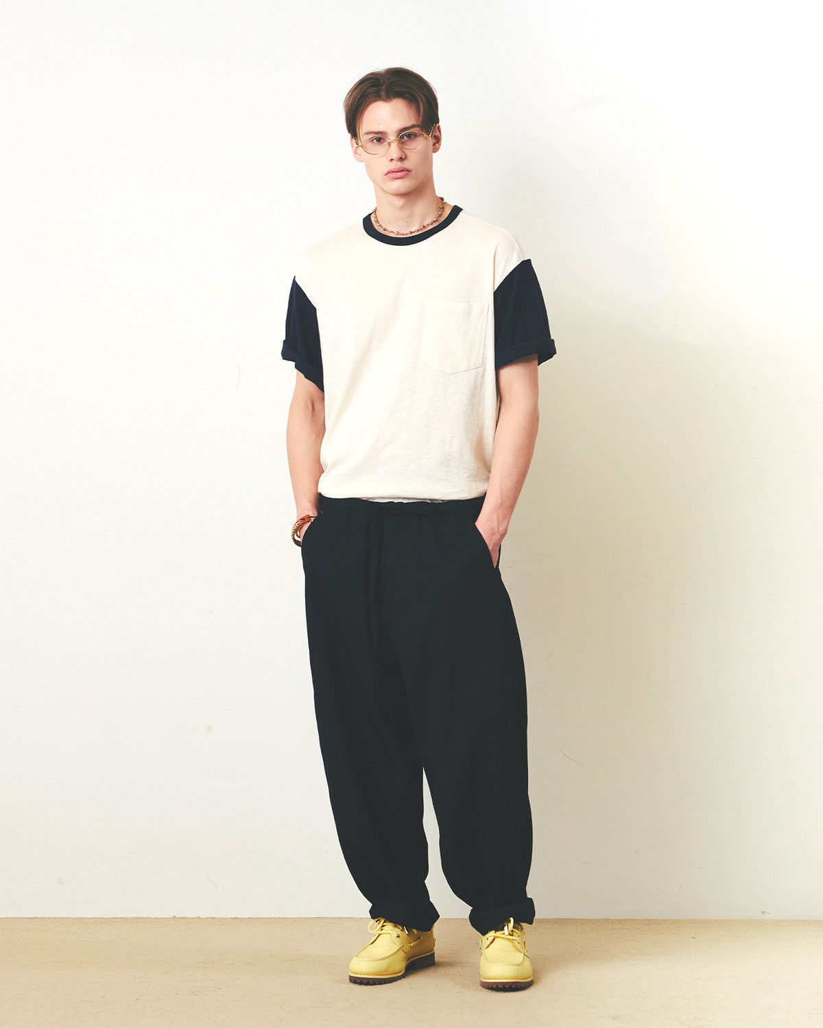 Eastlogue - Rally Club Ringer T-shirts (Cream & Navy) product image 4 | TRAB K-Fashion Australia