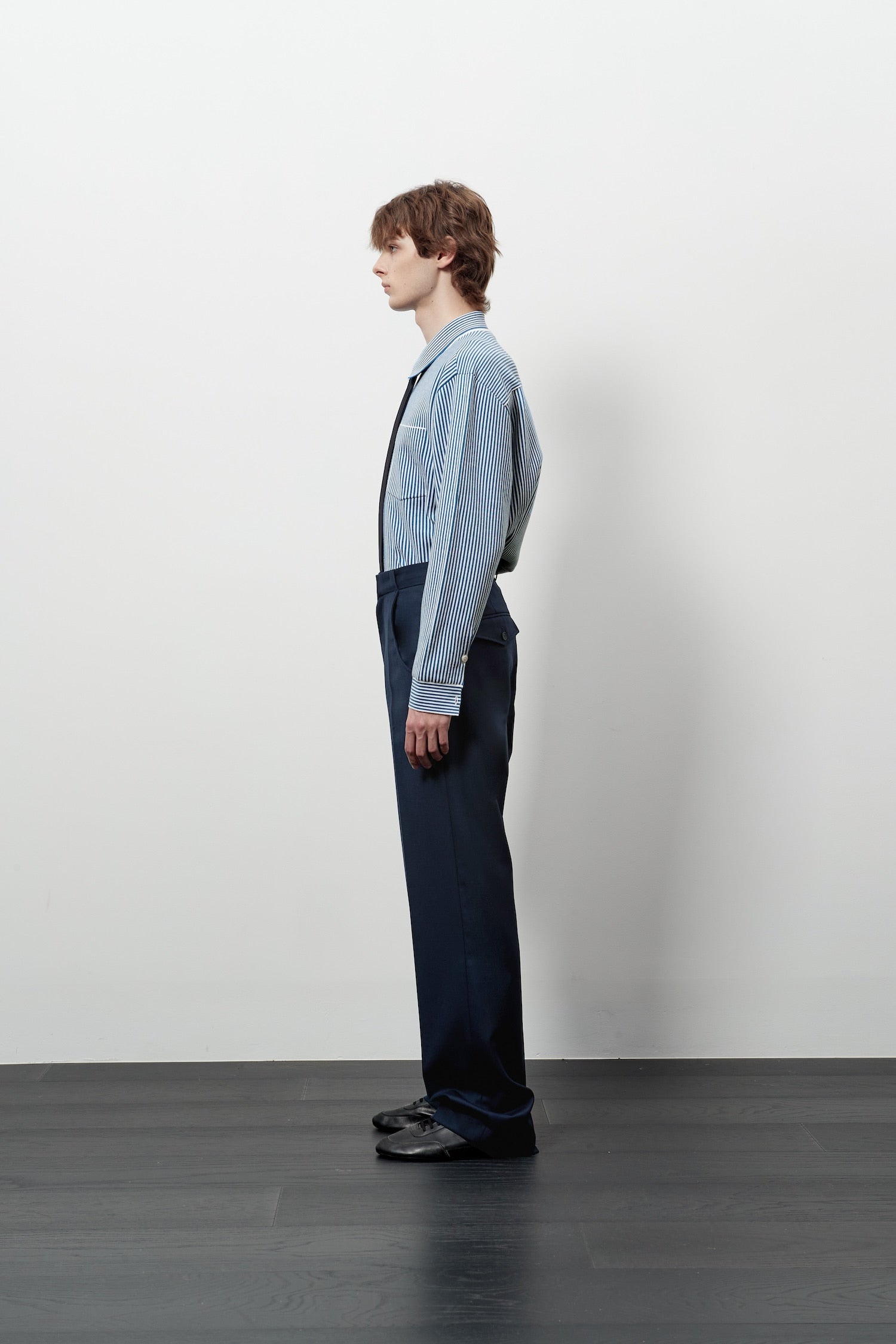 Stu - Stripe Knit Shirt (Blue) product image 3 | TRAB K-Fashion Australia