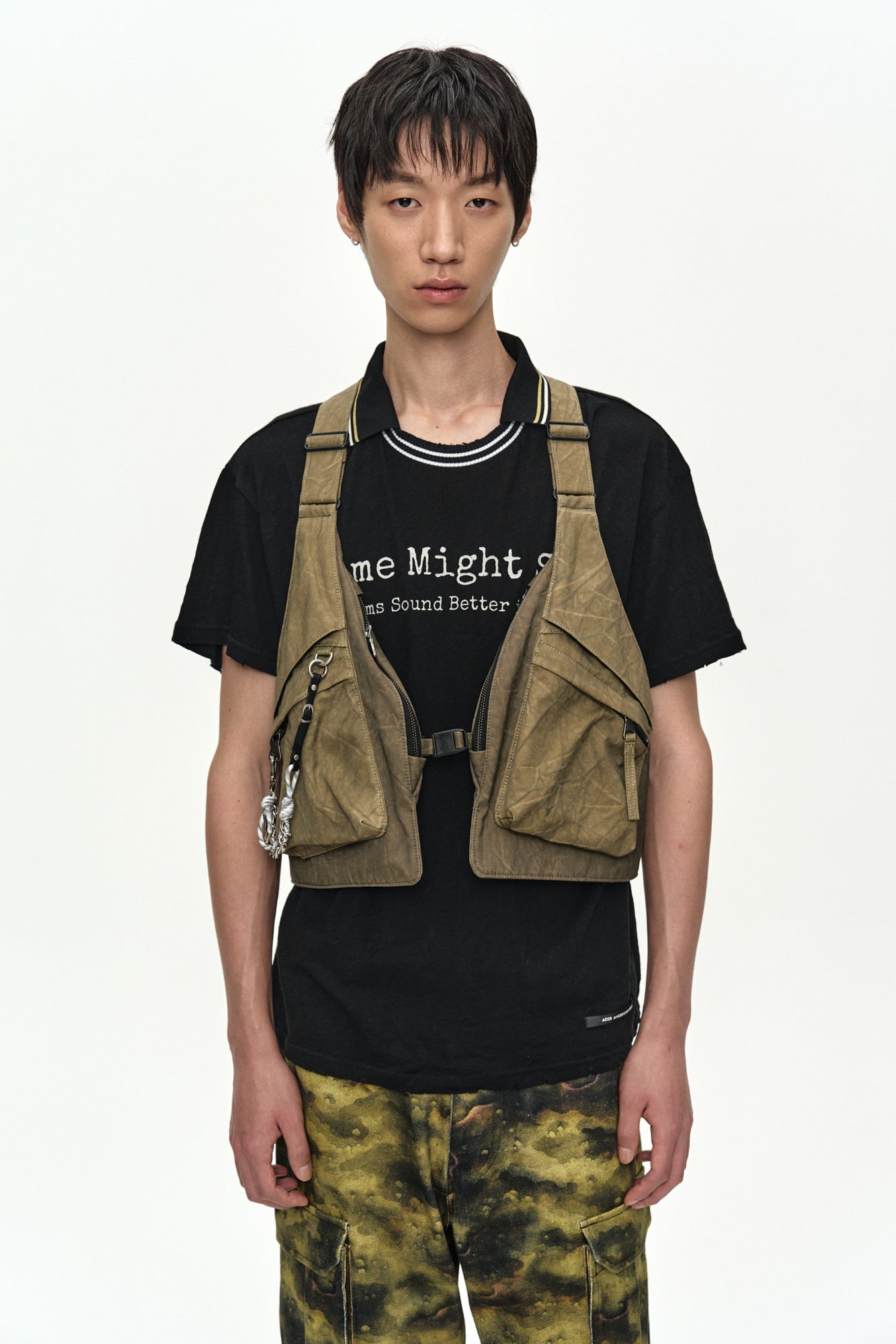 Andersson Bell - Brit Layered Collar T-Shirt (Black) product image 6 | TRAB K-Fashion Australia