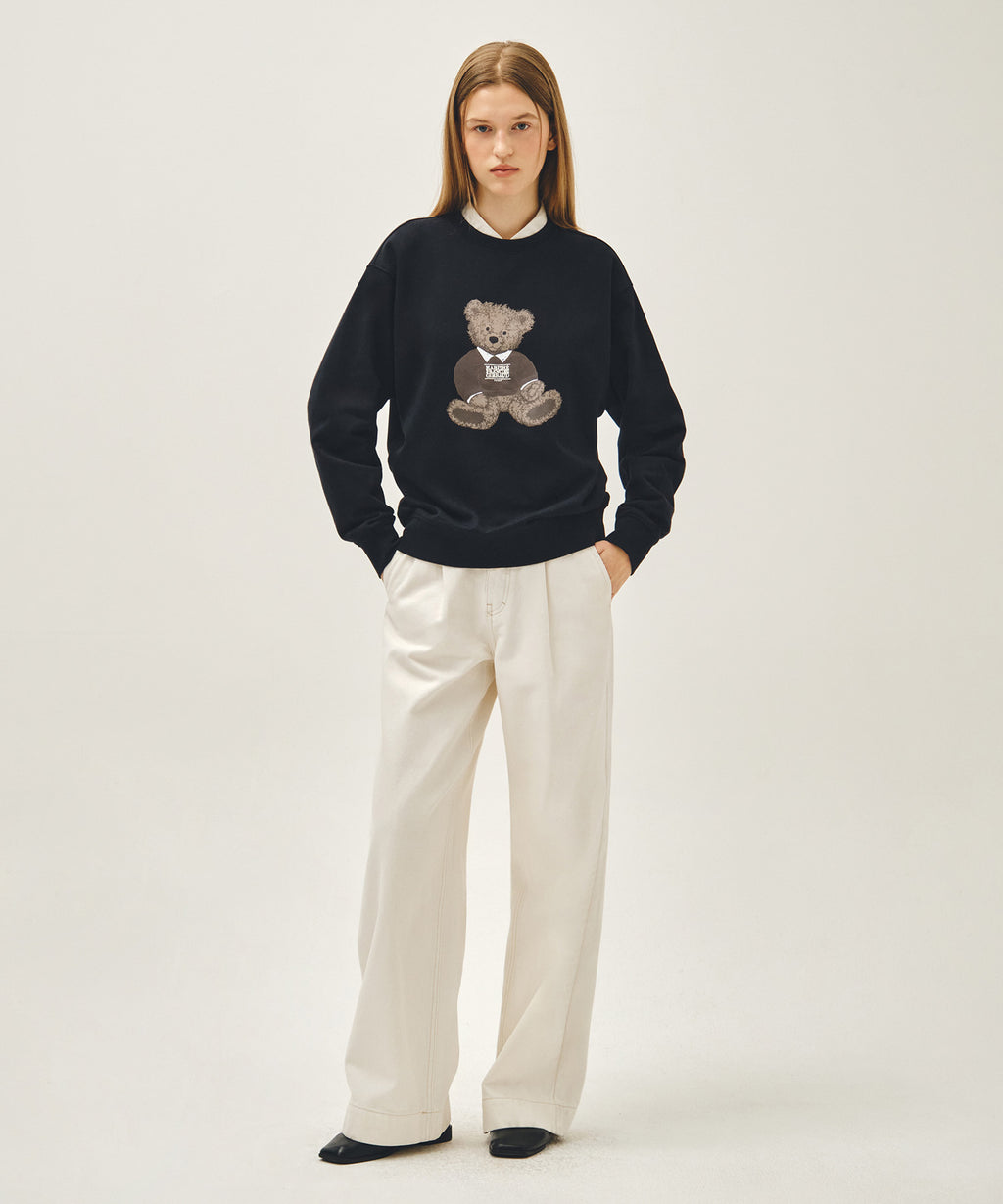 Marithe & Francois Girbaud - Doodle Bear Sweatshirt (Navy) product image 5 | TRAB K-Fashion Australia